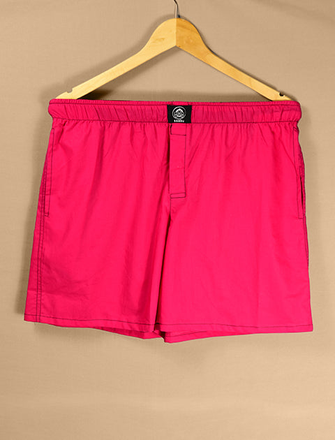 Cotton Light Weight Plain Boxers Saabu Hot Pink 1