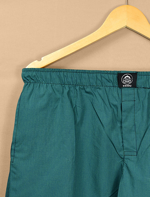 Forest Green Texture Printed Cotton Boxers - Saabu mode