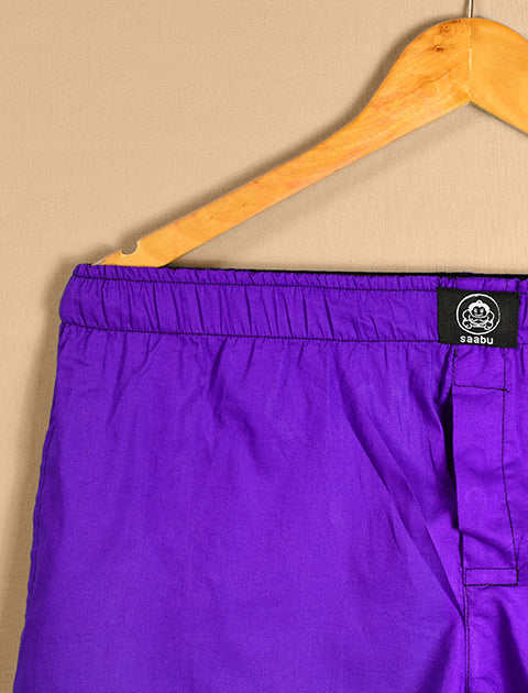 Cotton Light Weight Plain Boxers Saabu Mode  Purple 1