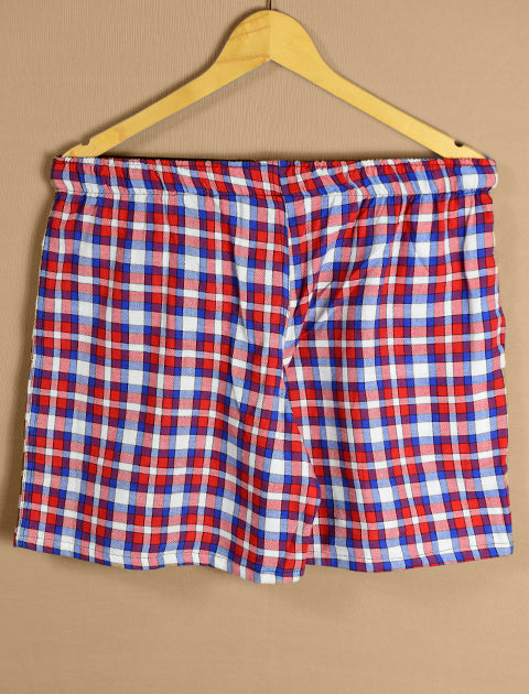Red Checked Cotton Light Weight Boxers