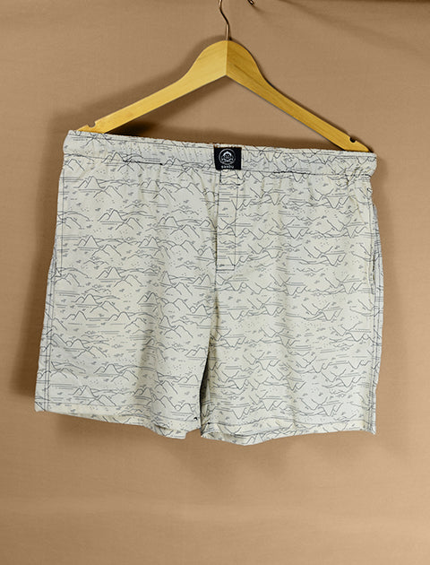 Beige Printed Cotton Boxers