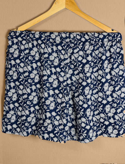 Navy Blue Floral Printed Cotton Light Weight Boxers