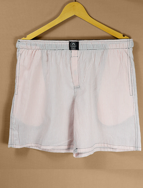 White & Pink Strips Cotton Light Weight Boxers - Saabu mode