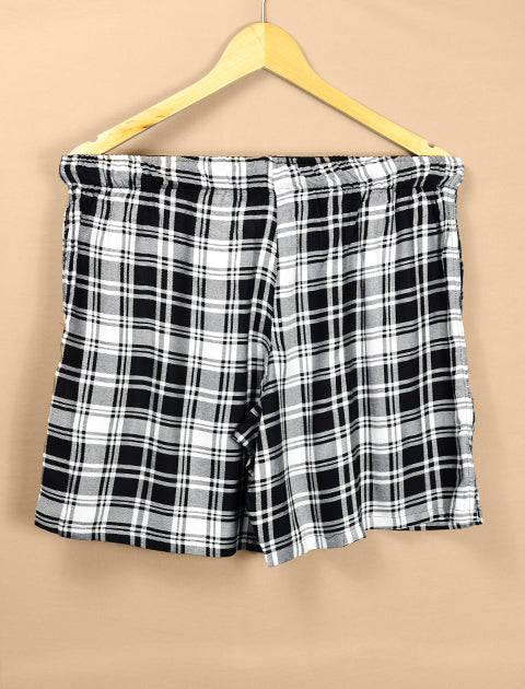 Black & White Checked Printed Cotton Light Weight Boxers