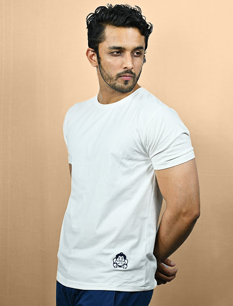 Saabu Mode Men's Plain White Casual T-Shirt Regular fit - Saabu mode