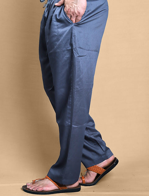 Gray Flat Unisex Comfort Fit Casual Pent Style Pajama/Lower - Saabu mode