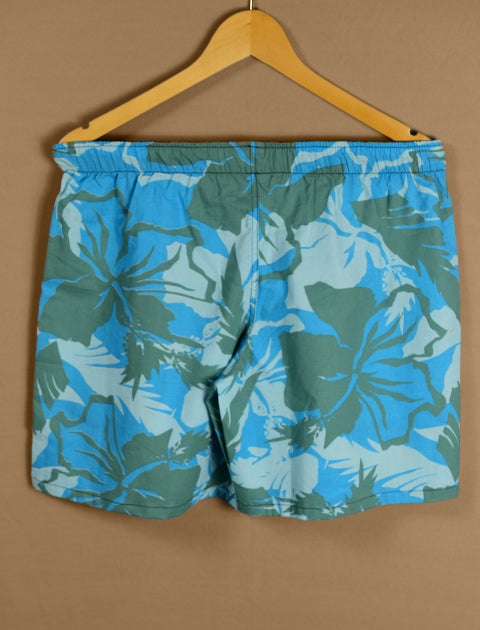 Blue Green Beach Printed Cotton Boxers